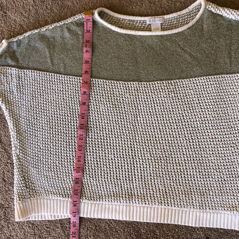 Cache Cap Short Sleeve Dolman Sweater Size S Open… - image 7
